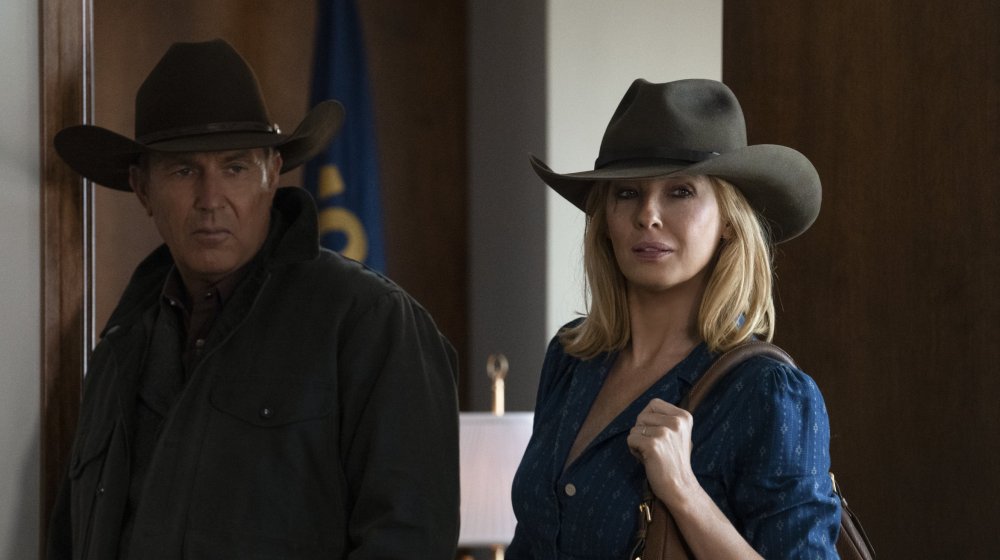 Kevin Costner and Kelly Reilly on Yellowstone