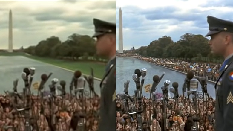 Forrest giving speech at Washington Monument