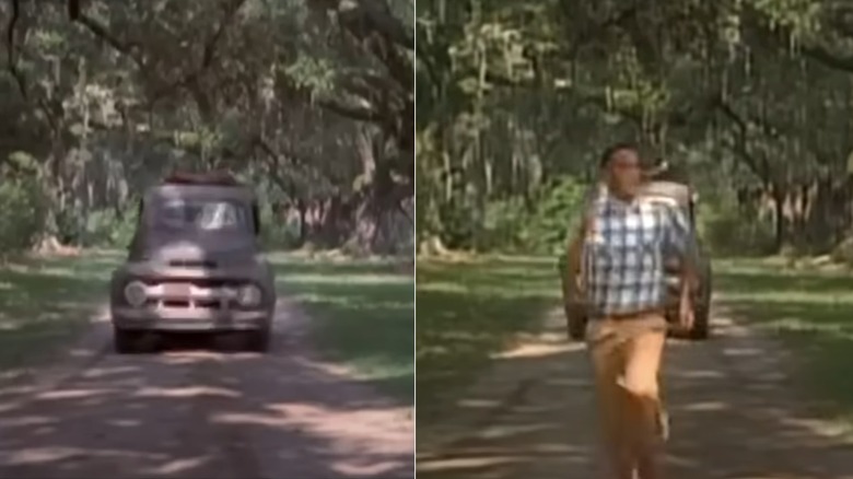 Forrest running from truck