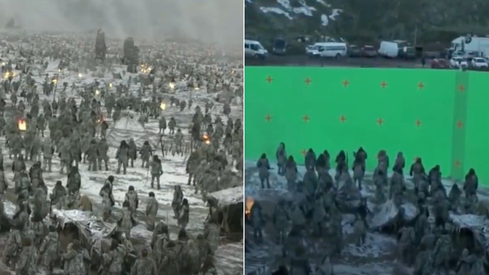 Green screens create the harsh reality of life beyond the wall on Game of thrones