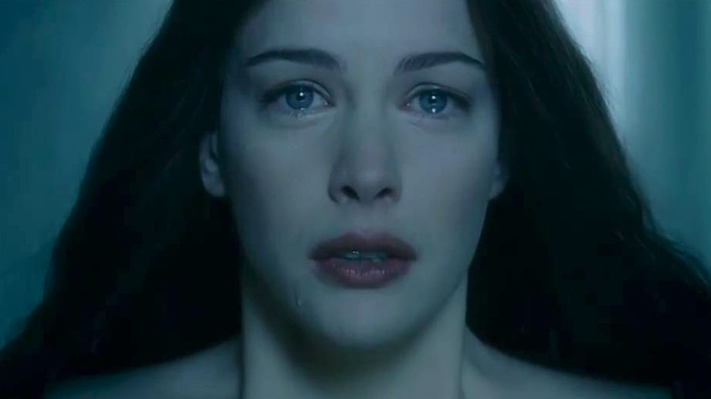 Close up of crying Arwen