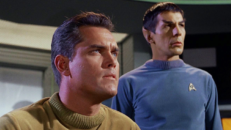 Pike and Spock on the bridge