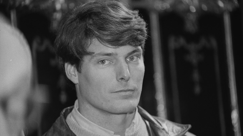 Christopher Reeve looking at camera