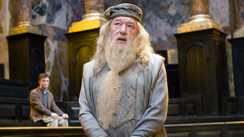 Dumbledore in court with Harry in Order of the Phoenix