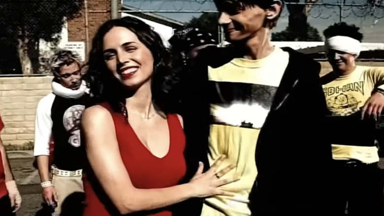 Eliza Dushku and DJ Qualls walk away