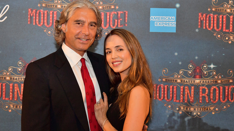 Eliza Dushku and husband Peter Palandjian attend a musical