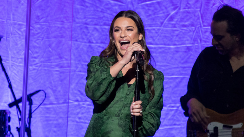 Lea Michele performs onstage