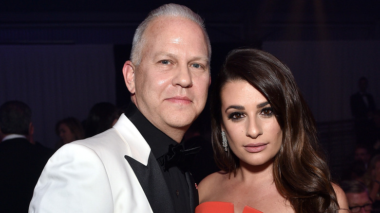 Lea Michele with Ryan Murphy