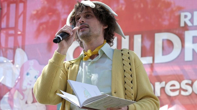 Matthew Gray Gubler reading book