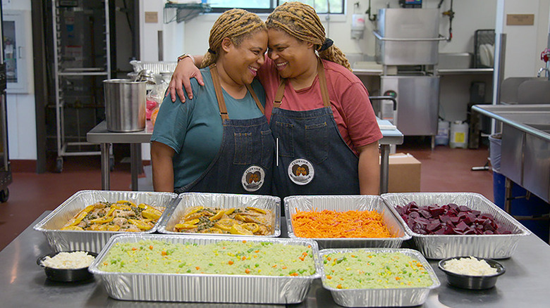 Pam and Wendy in kitchen