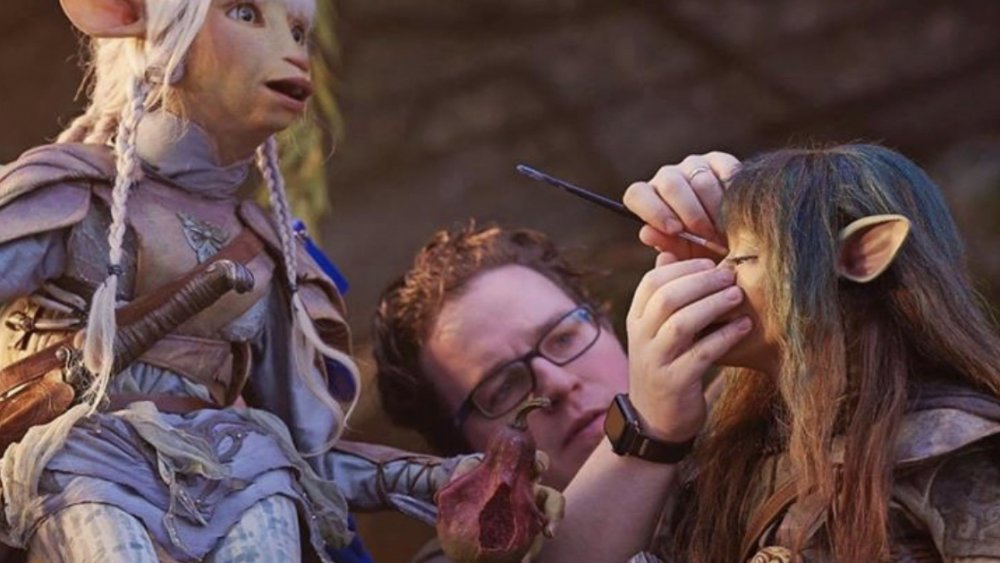 Toby Froud working behind the scenes on Netflix's The Dark Crystal: Age of Resistance