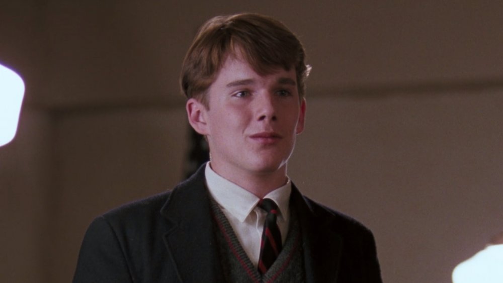 Ethan Hawke as Todd struggles to express himself in Dead Poets Society