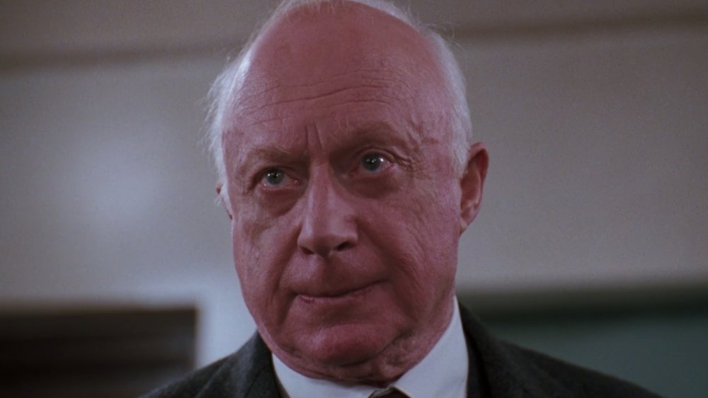 Norman Lloyd as Headmaster Nolan lays down the law in Dead Poets Society