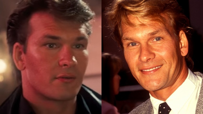 Patrick Swayze split image, then and now