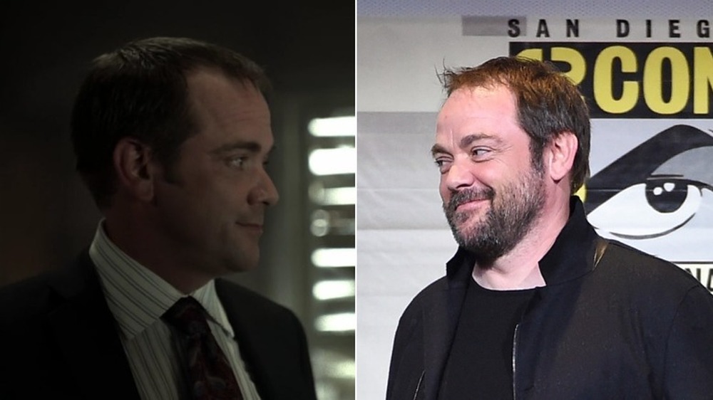 Tanaka and Mark Sheppard smiling