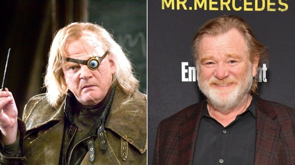 Brendan Gleeson in Harry Potter (L) and more recently (R)