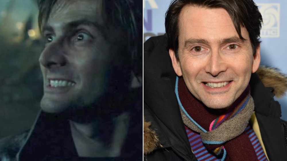 David Tennant in Harry Potter (L) and more recently (R)