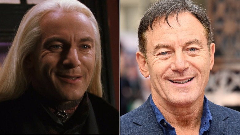 Lucius Malfoy left, Jason Isaacs right