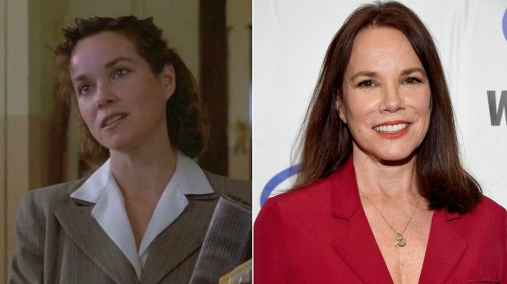 Barbara Hershey in Hoosiers (L) and more recently (R)