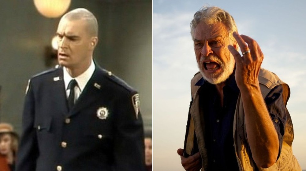 Split image of Richard Moll in Night Court and Moll in Ghost Shark