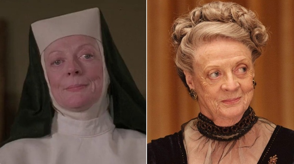 Maggie Smith then and now