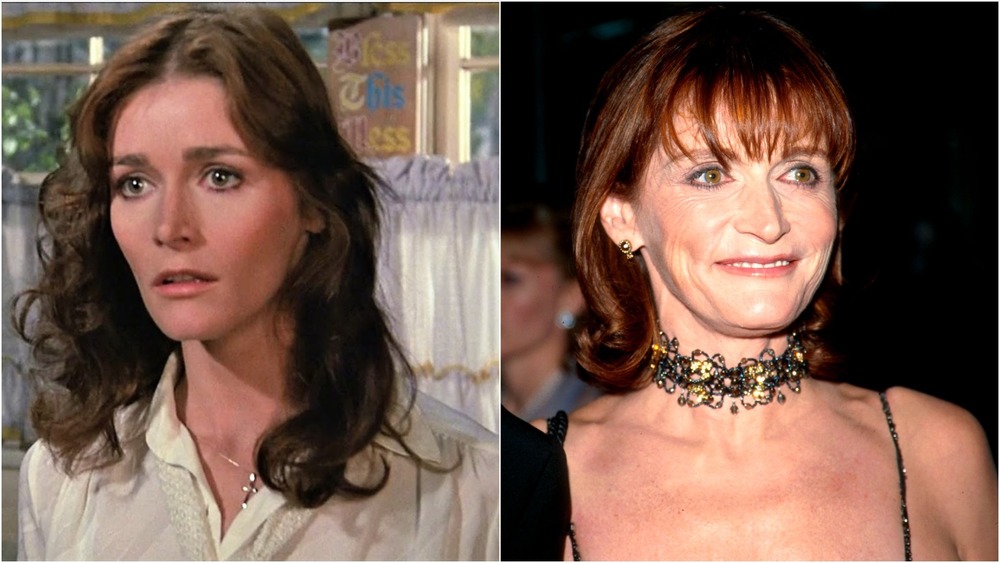 Margot Kidder in The Amityville Horror (L) and more recently (R)