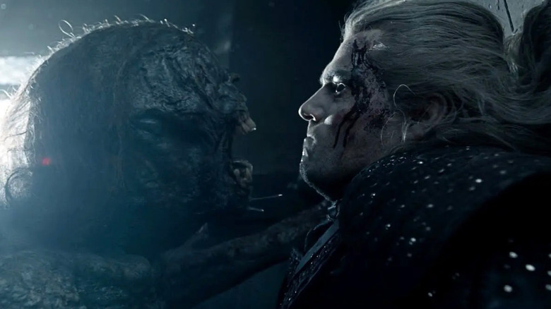 Geralt and Renfri in monster form