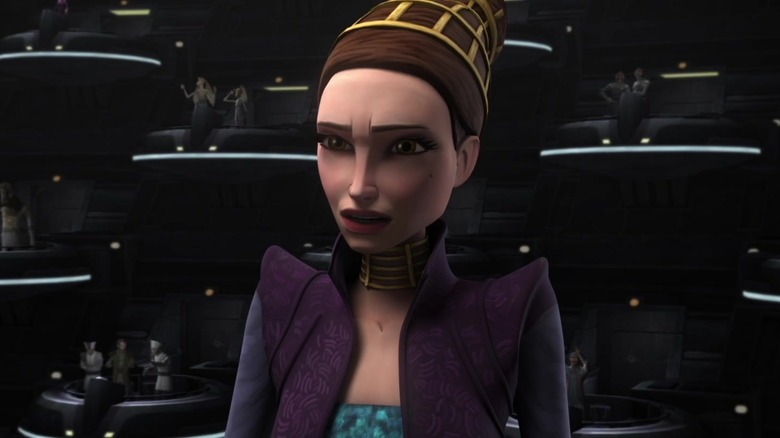 Animated Padmé Amidala in senate