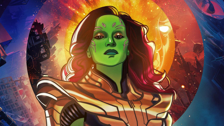 Gamora wears Thanos' armor