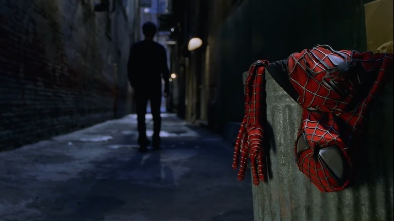 Spider-Man 2 suit in trash