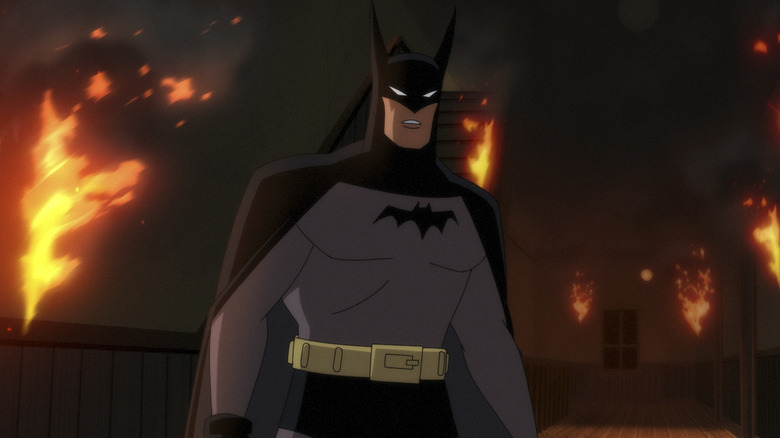 Batman around flames