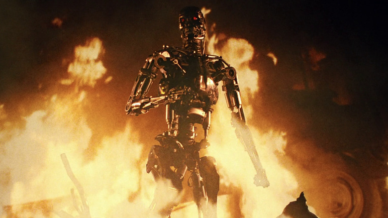 Burning robot in The Terminator 