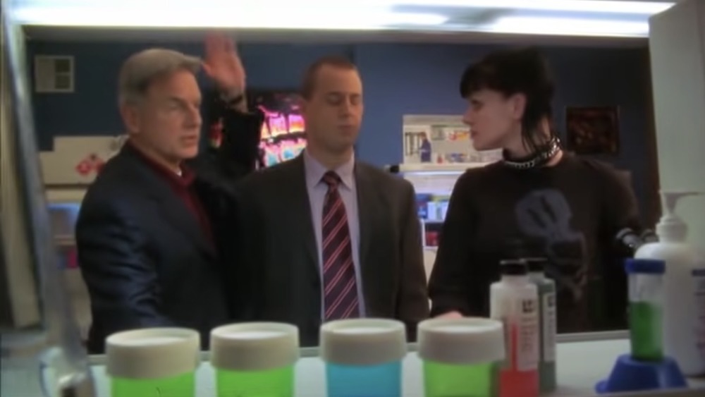 Mark Harmon, Michael Weatherly, and Pauley Perrette on NCIS