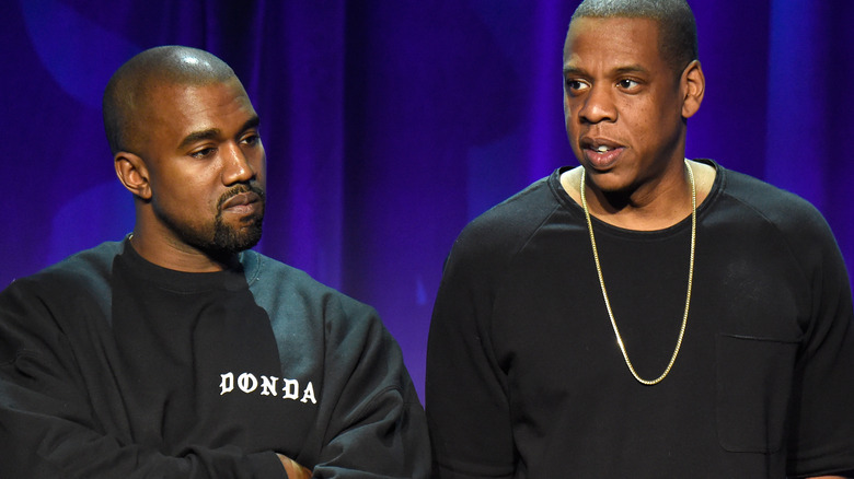 Jay-Z and Kanye West together at TIDAL event