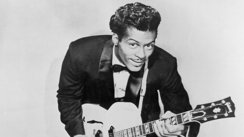 Chuck Berry playing guitar