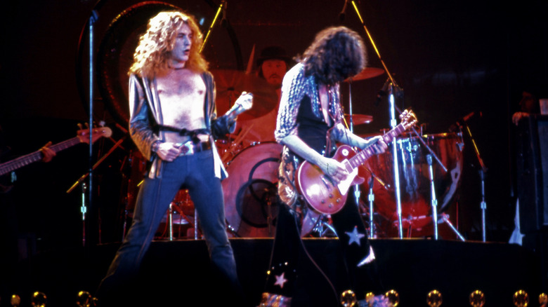 Led Zeppelin performing