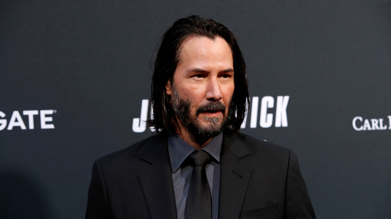 Keanu Reeves at a John Wick red carpet event