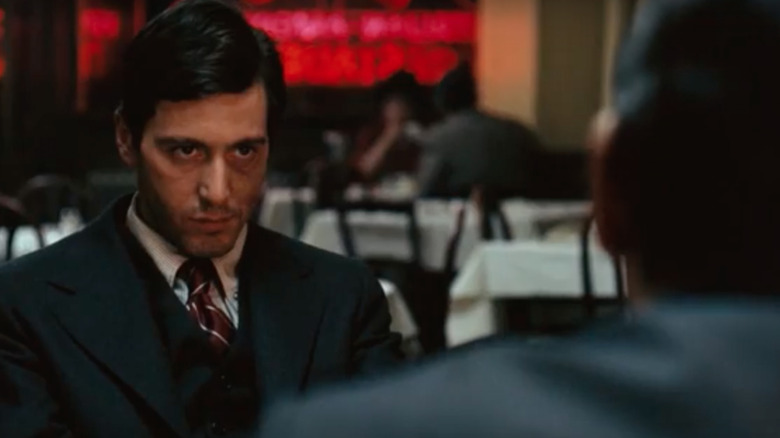 Michael Corleone stares intensely
