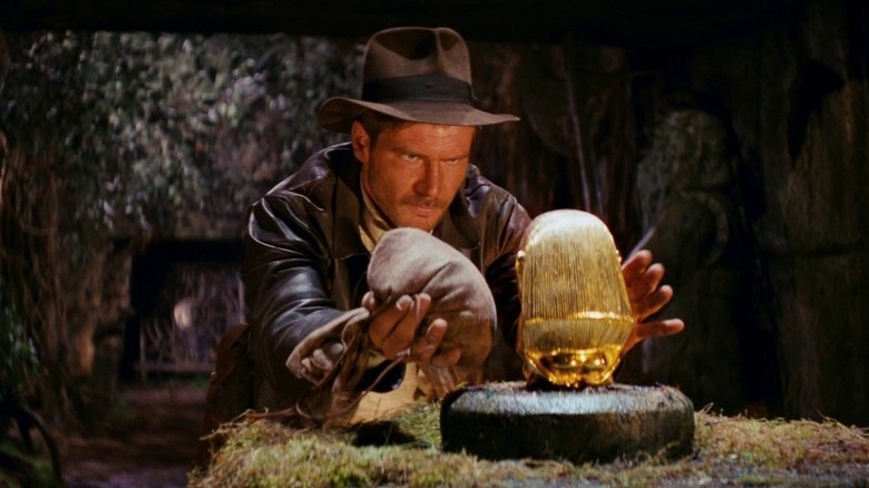 Indiana Jones stealing golden idol