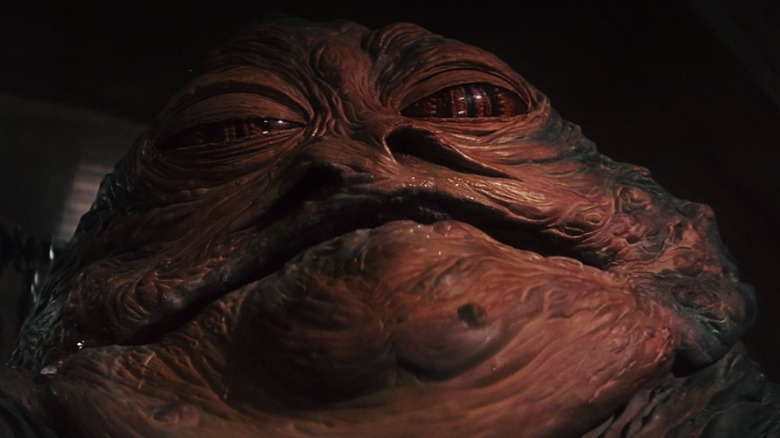 Jabba the Hutt grimacing