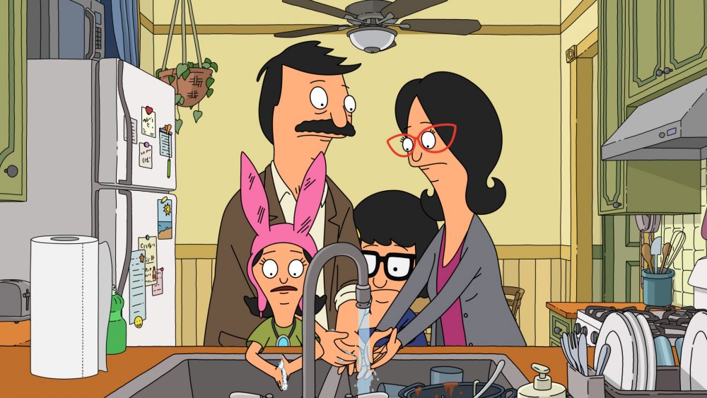 The Belcher family as seen on Bob's Burgers