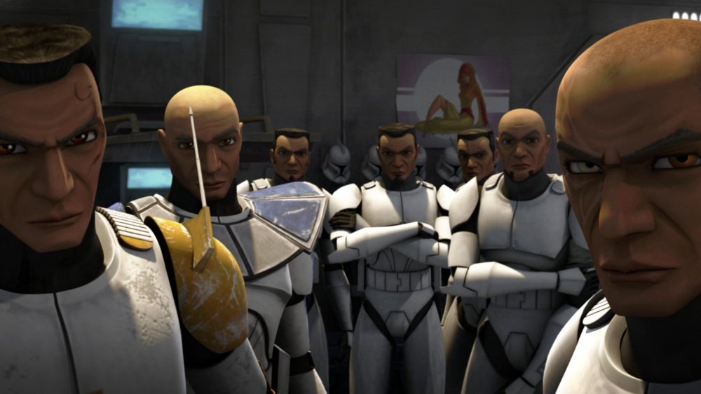 A number of the clones Dee Bradley Baker voices on The Clone Wars