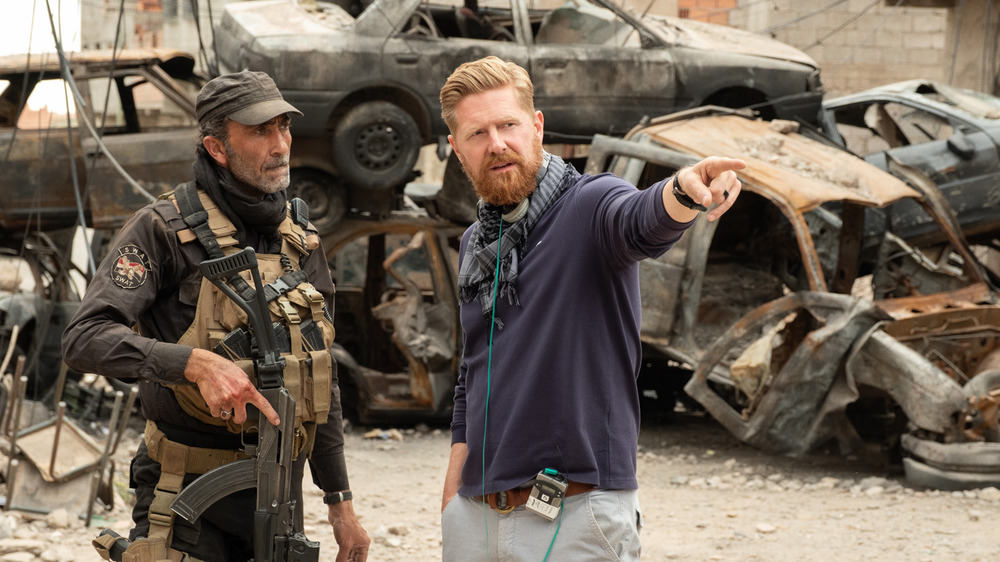 Suhail Dabbach and Matthew Michael Carnahan on the set of Mosul