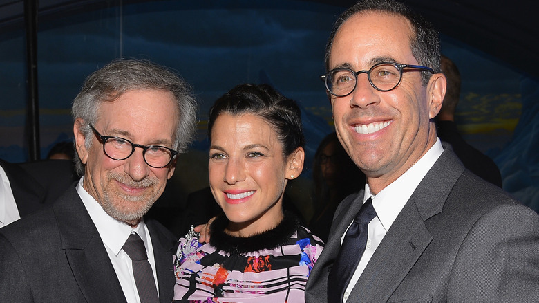 Jerry and Jessica Seinfeld with Steven Spielberg