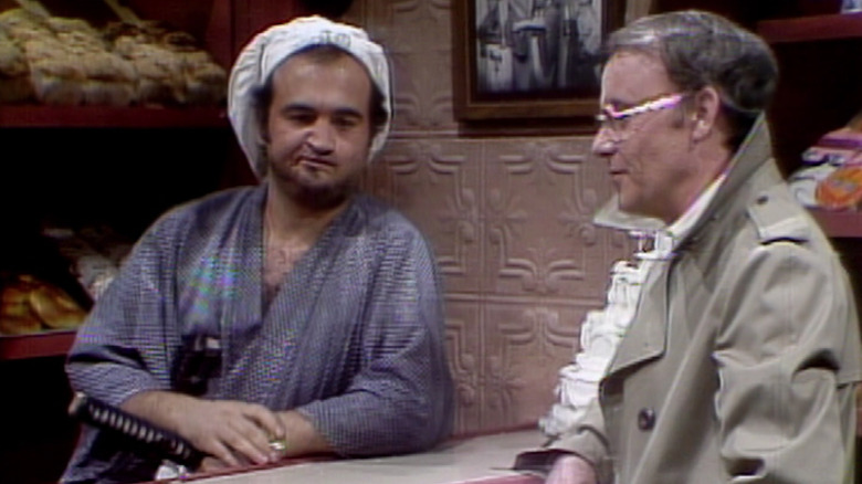 Samurai Futaba and Buck Henry talking