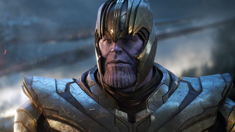 Thanos wearing helmet