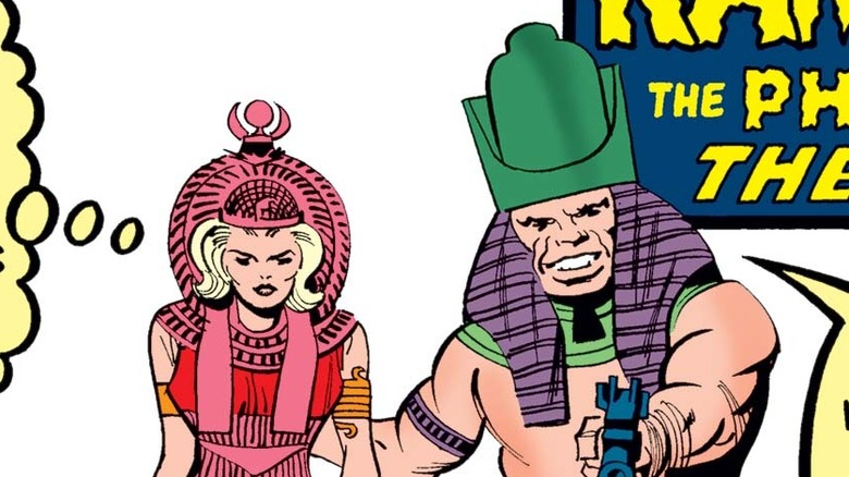 Rama-Tut with a kidnapped Sue Storm on a Fantastic Four cover