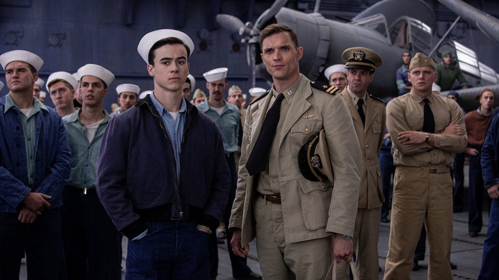 Keean Johnson and Ed Skrein in Midway