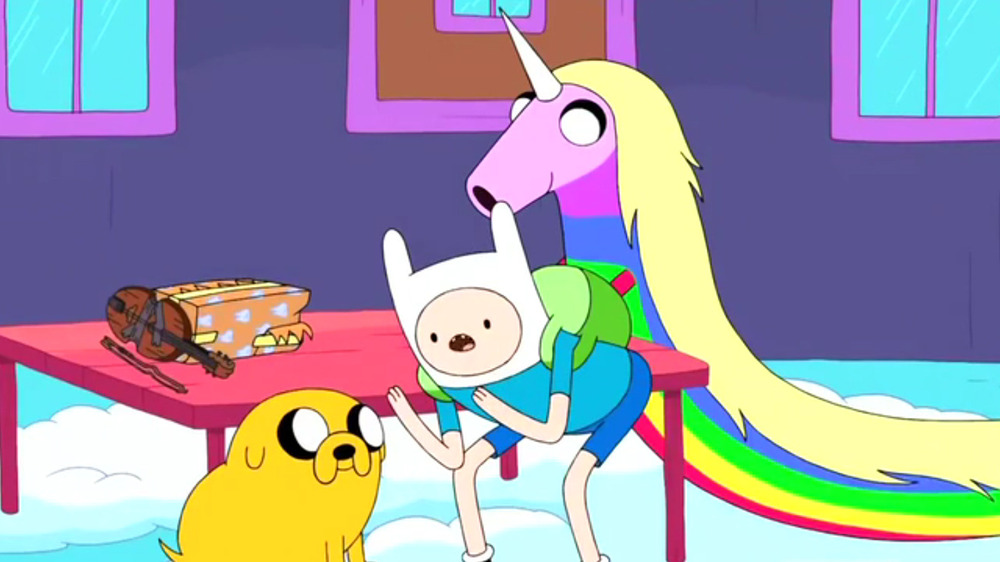 Lady Rainicorn with Finn and Jake