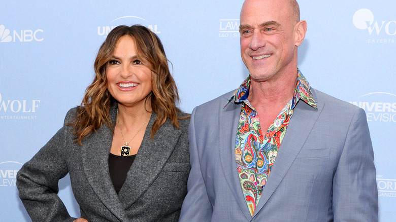 Mariska Hargitay and Christopher Meloni smiling